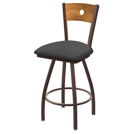 Holland Bar Stool Co 36" Swivel Counter Stool, Brnz Finish, Med Back, Canter Storm Seat X830